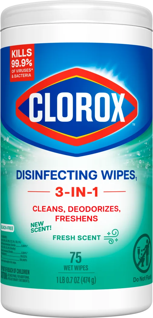 Clorox™ Clean Disinfecting Cleaning Wipes₁ | Crisp Lemon