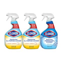 Disinfecting All-Purpose Cleaner 32 Oz (Pack of 2) and Disinfecting Bathroom Cleaner 30 Oz