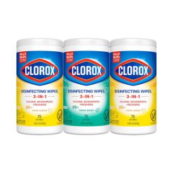 Disinfecting Cleaning Wipes Fresh Scent and Crisp Lemon - 75 Count Each[Pack of 3]