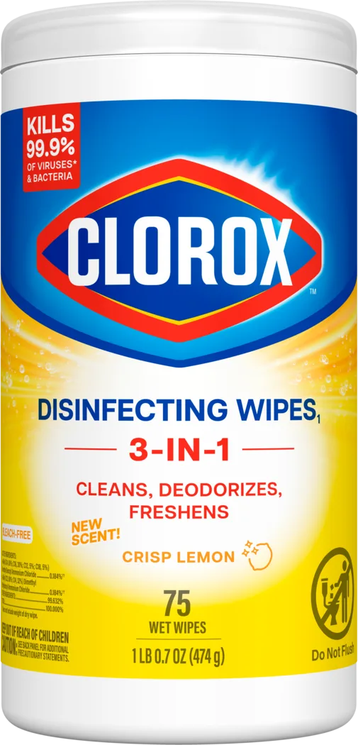 Clorox™ Clean Disinfecting Cleaning Wipes₁ | Crisp Lemon - Image 7