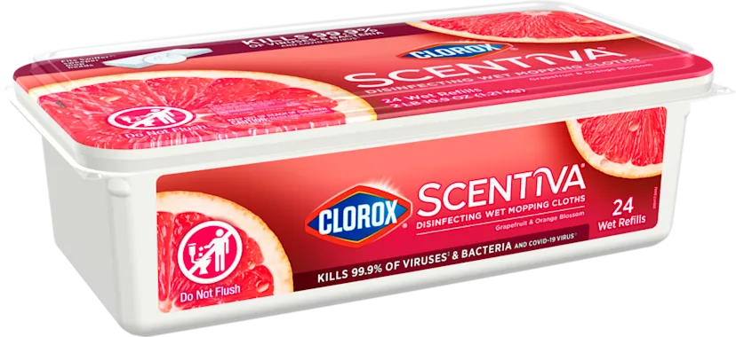 Clorox™ Clean Scentiva™ Disinfecting Wet Mopping Cloths | Grapefruit & Orange Blossom - Image 14