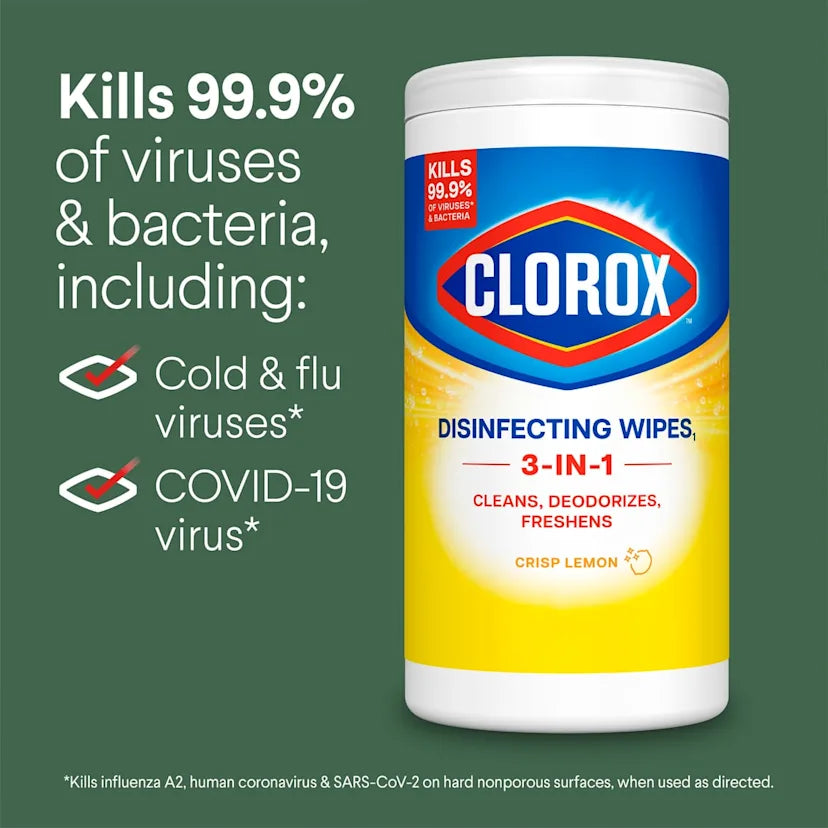 Clorox™ Clean Disinfecting Cleaning Wipes₁ | Crisp Lemon - Image 2