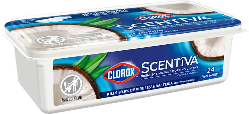 Clorox™ Clean Scentiva™ Disinfecting Wet Mopping Cloths | Grapefruit & Orange Blossom